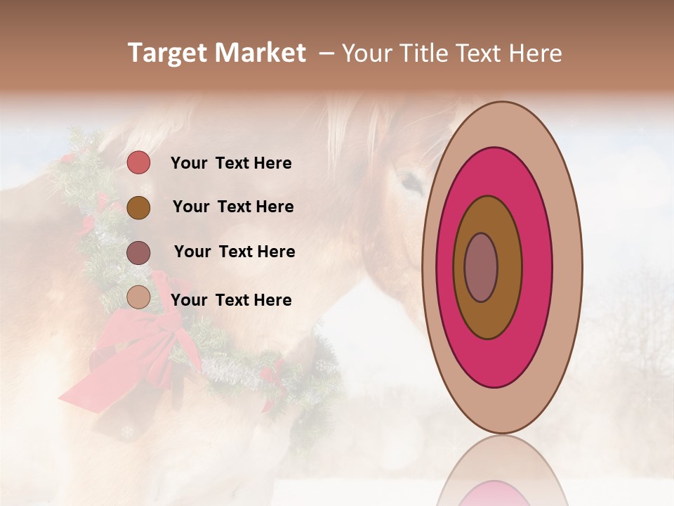 Comical Wreath Christmas PowerPoint Template