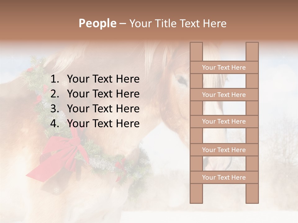 Comical Wreath Christmas PowerPoint Template