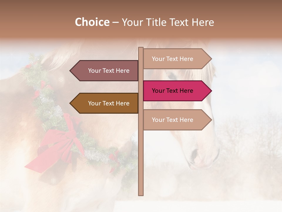 Comical Wreath Christmas PowerPoint Template