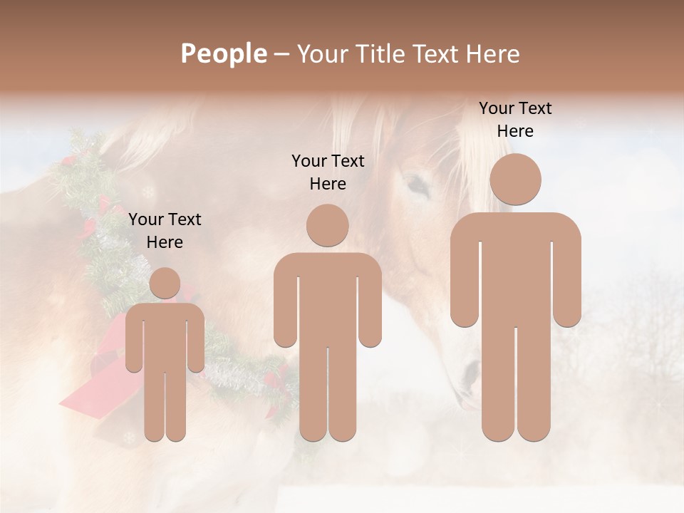 Comical Wreath Christmas PowerPoint Template