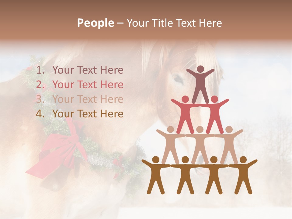 Comical Wreath Christmas PowerPoint Template