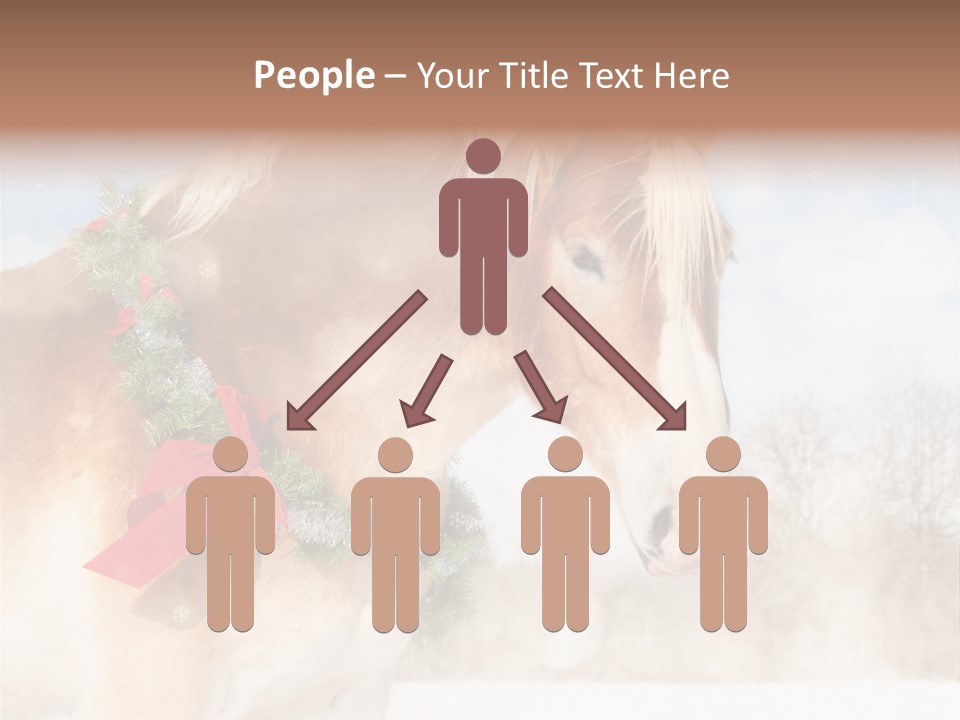 Comical Wreath Christmas PowerPoint Template