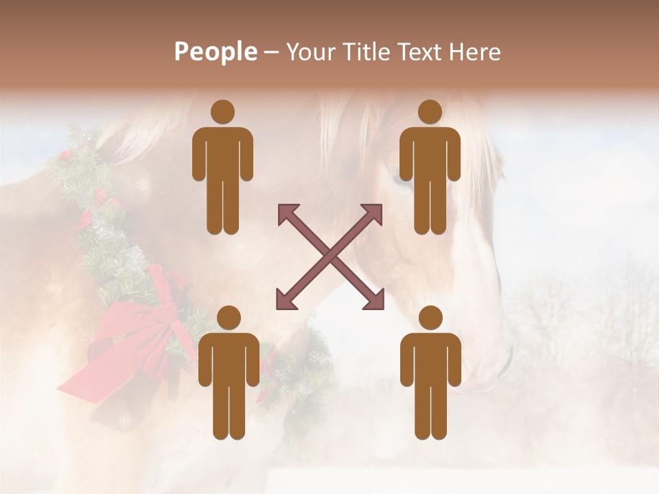 Comical Wreath Christmas PowerPoint Template