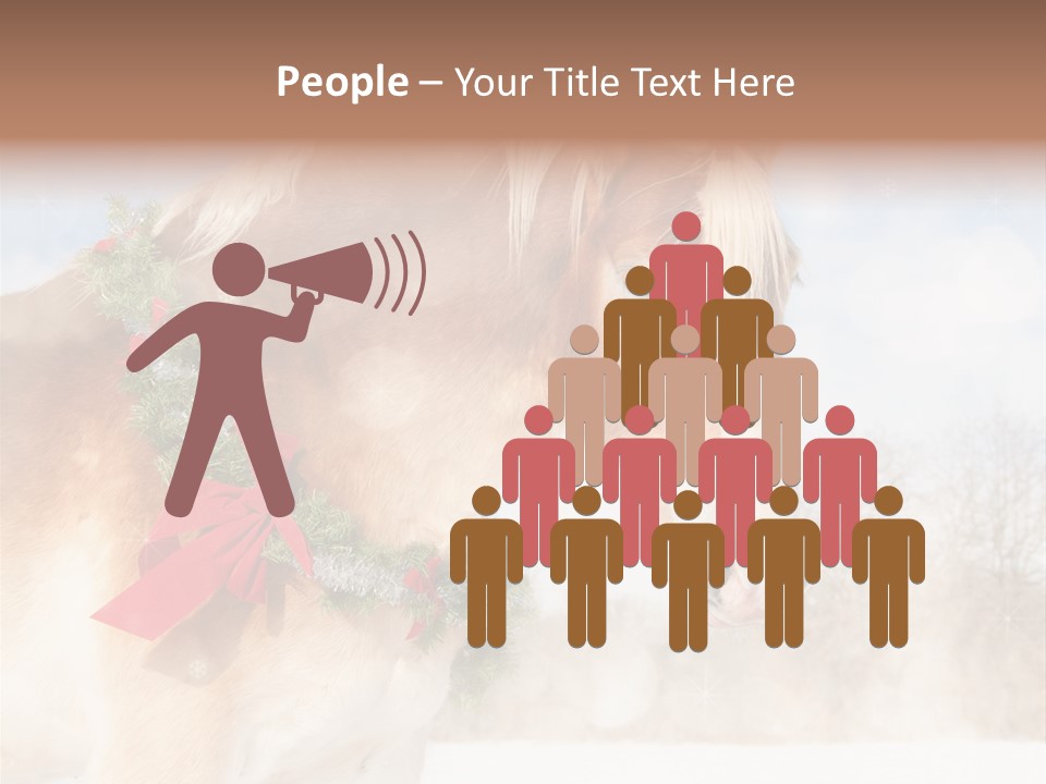 Comical Wreath Christmas PowerPoint Template