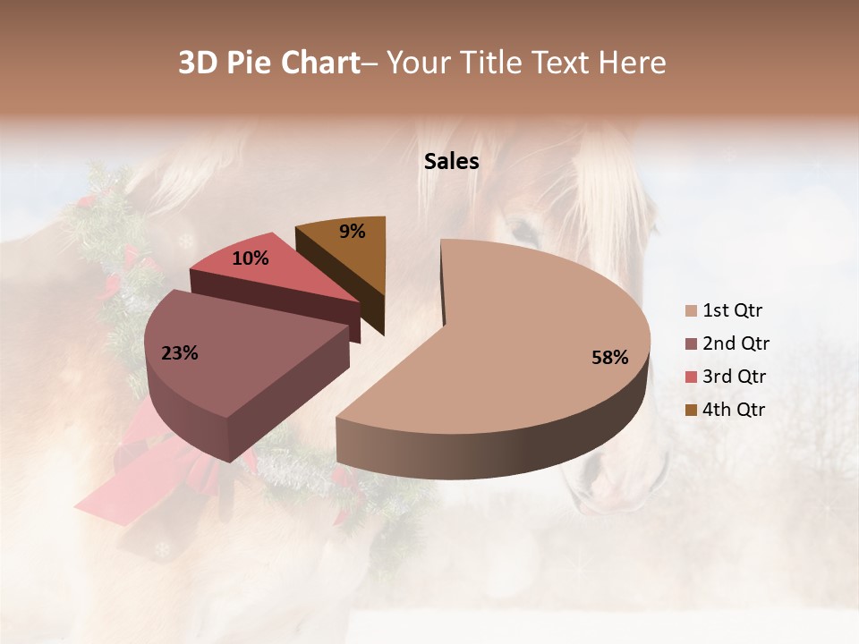 Comical Wreath Christmas PowerPoint Template