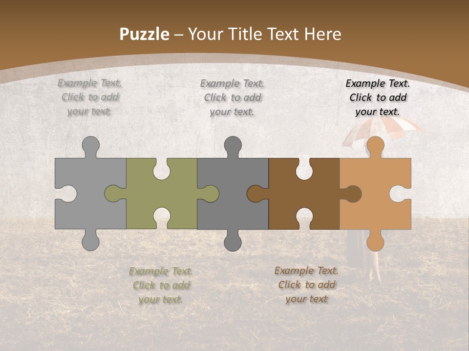 Beauty Red Haired Suitcase PowerPoint Template