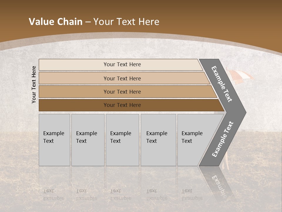 Beauty Red Haired Suitcase PowerPoint Template