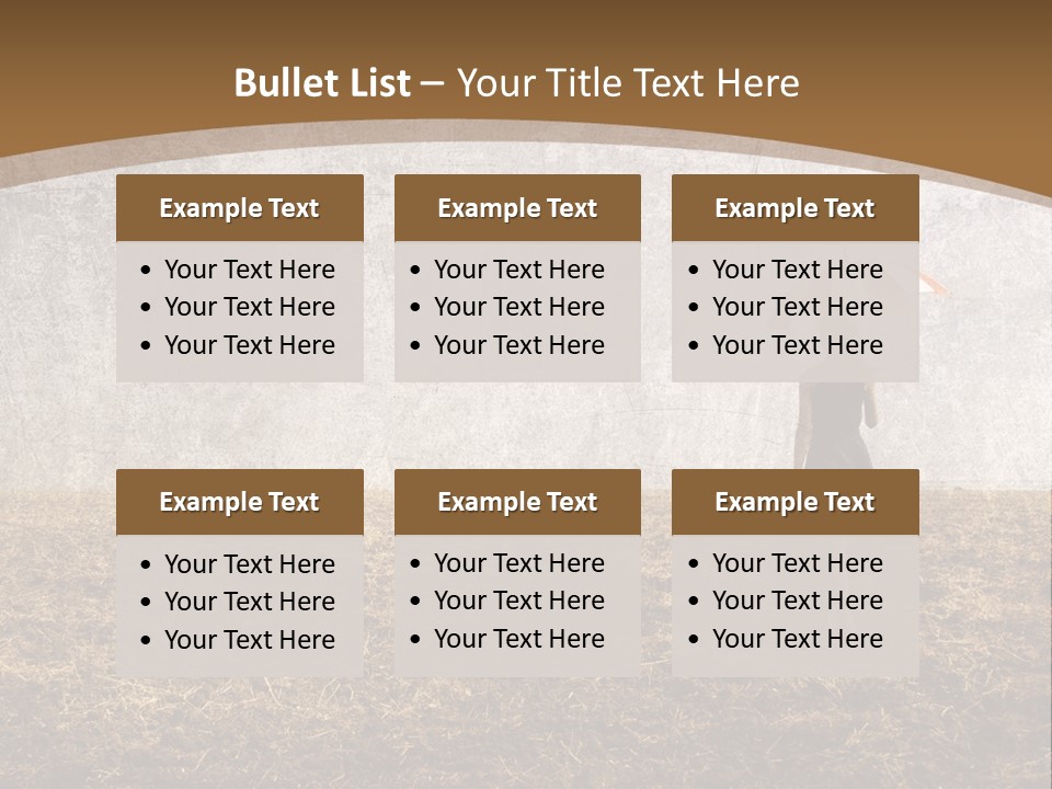 Beauty Red Haired Suitcase PowerPoint Template