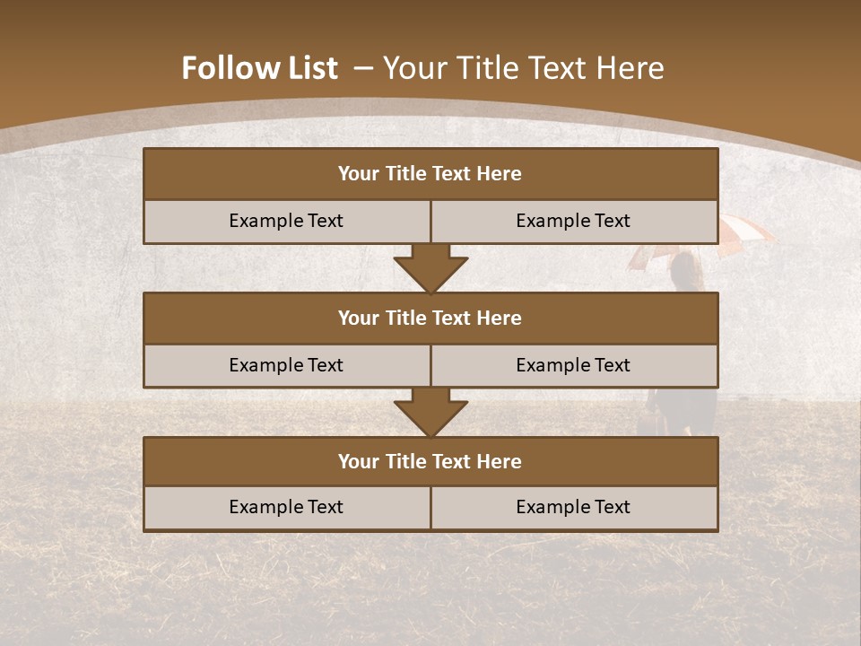 Beauty Red Haired Suitcase PowerPoint Template