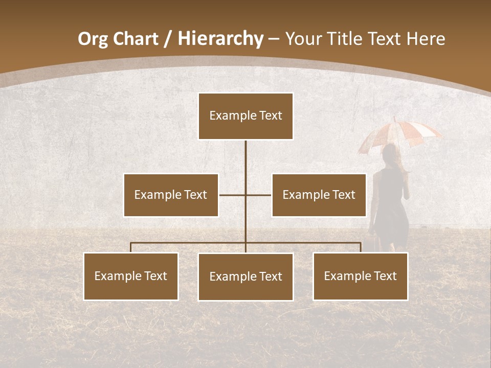 Beauty Red Haired Suitcase PowerPoint Template