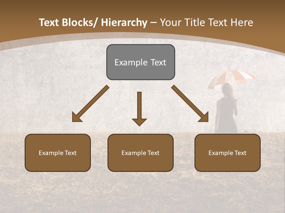 Beauty Red Haired Suitcase PowerPoint Template