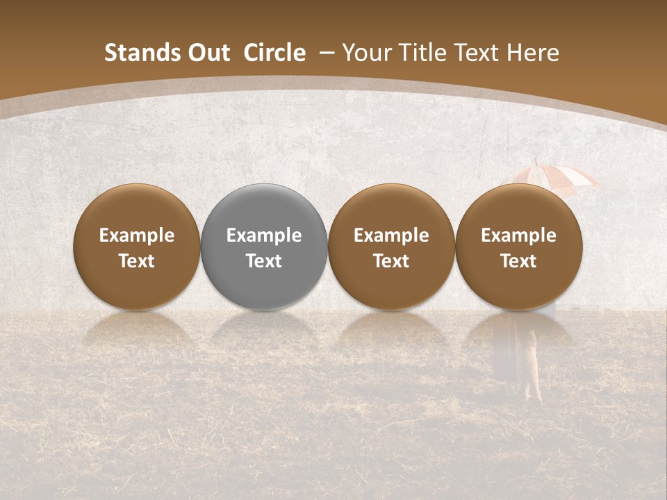 Beauty Red Haired Suitcase PowerPoint Template