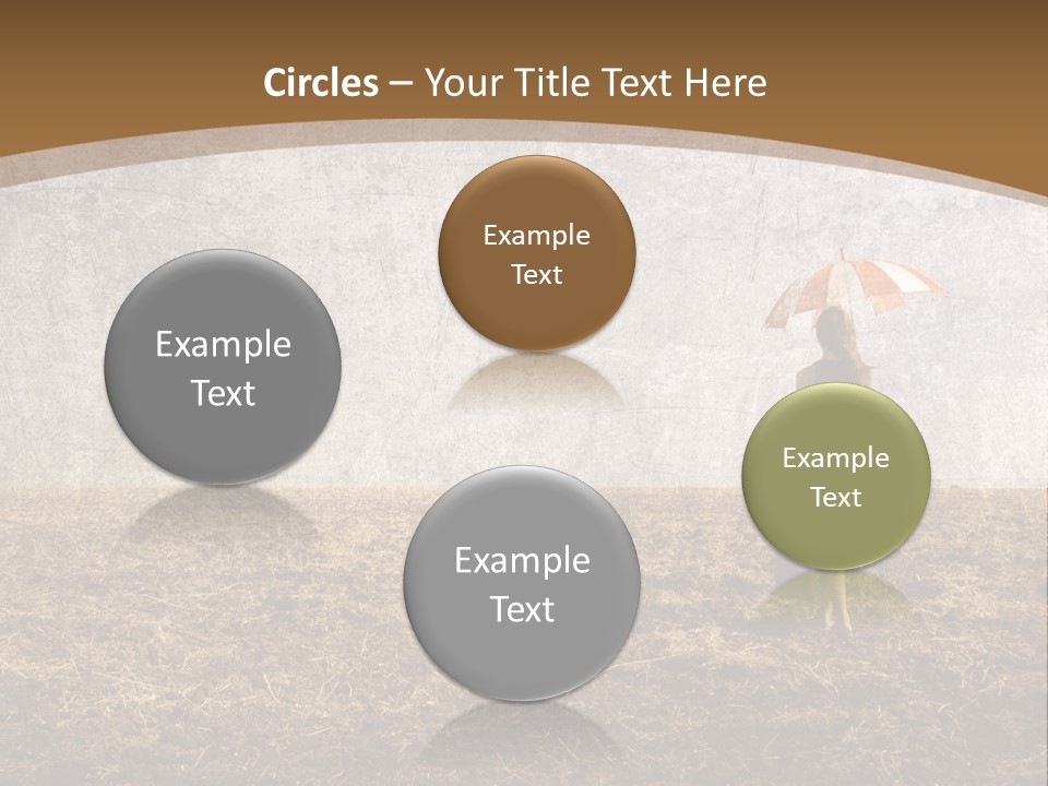 Beauty Red Haired Suitcase PowerPoint Template