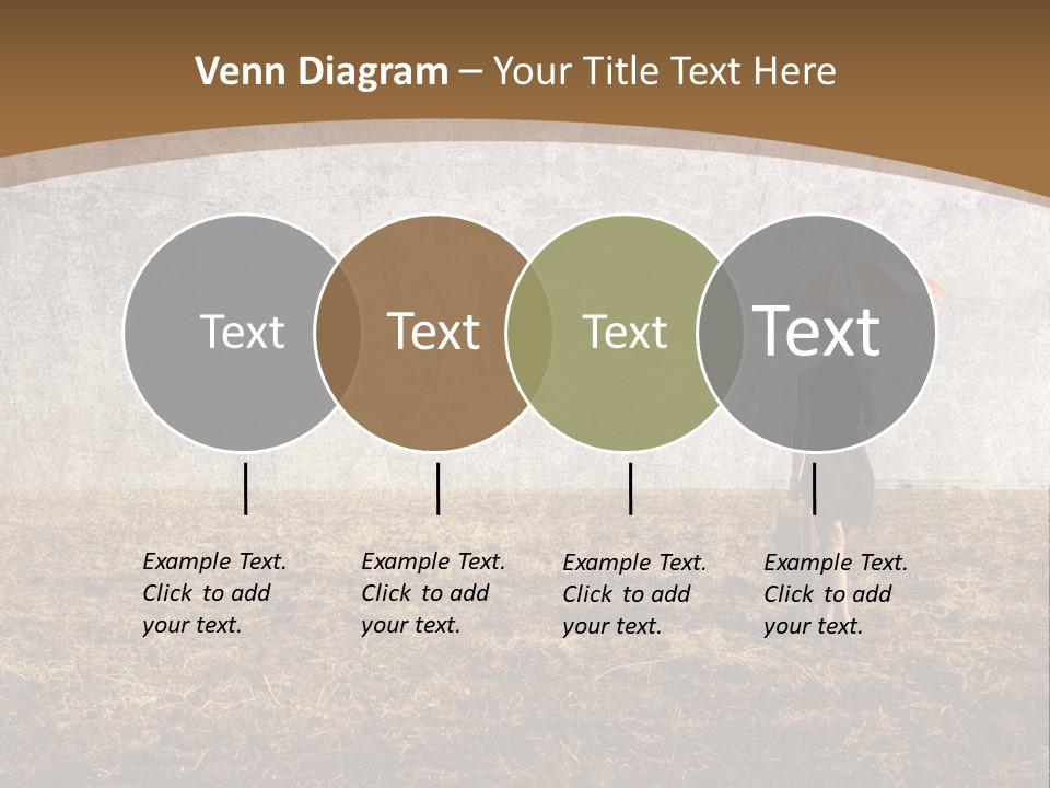 Beauty Red Haired Suitcase PowerPoint Template