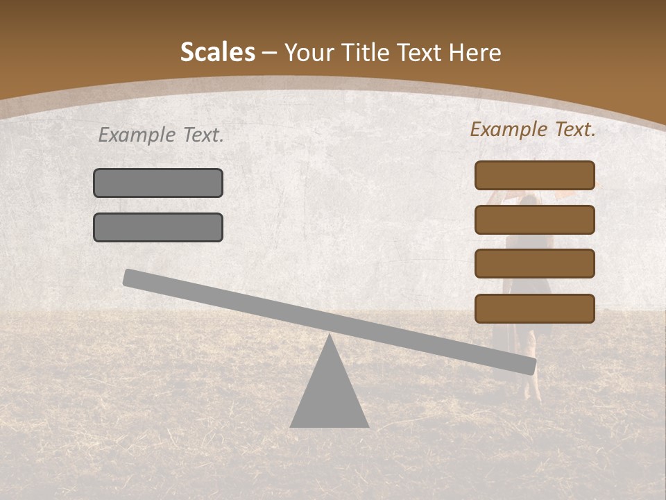 Beauty Red Haired Suitcase PowerPoint Template