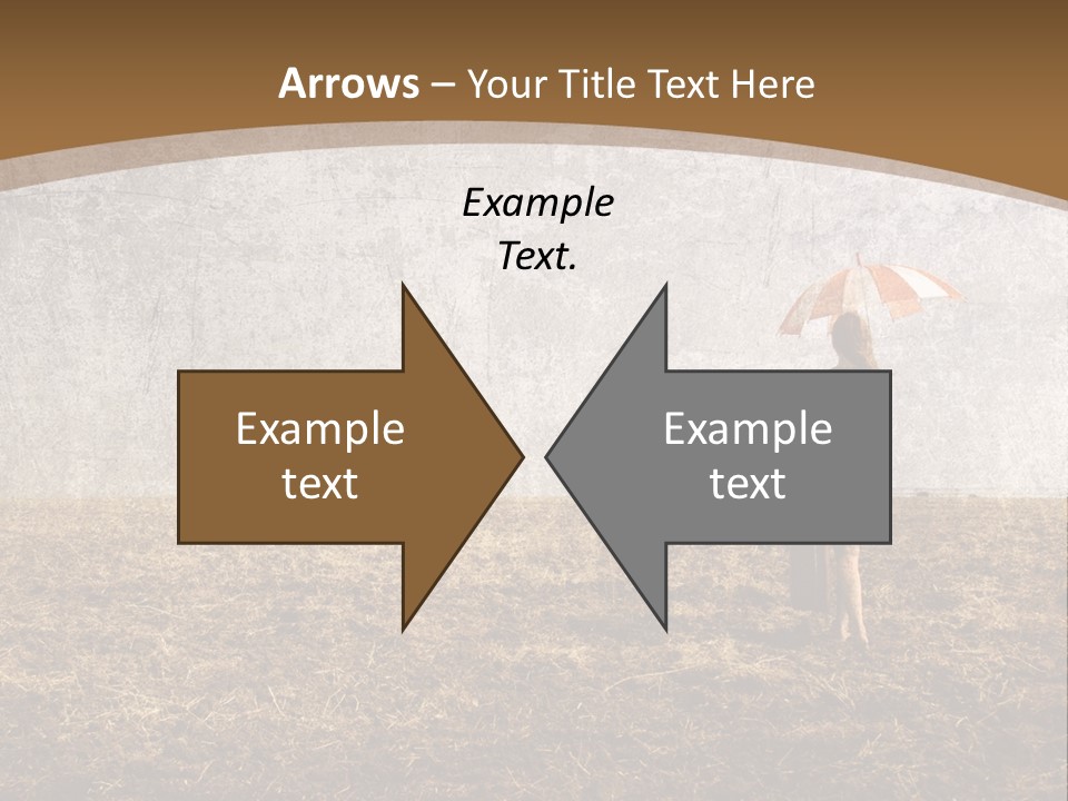 Beauty Red Haired Suitcase PowerPoint Template