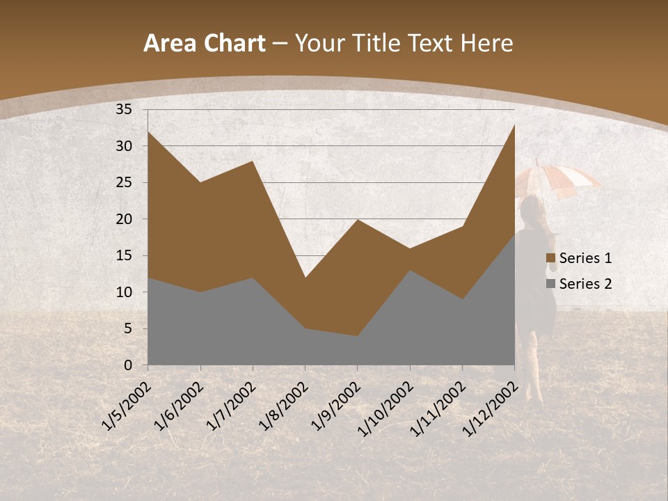Beauty Red Haired Suitcase PowerPoint Template