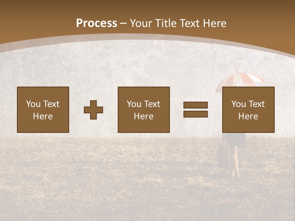 Beauty Red Haired Suitcase PowerPoint Template