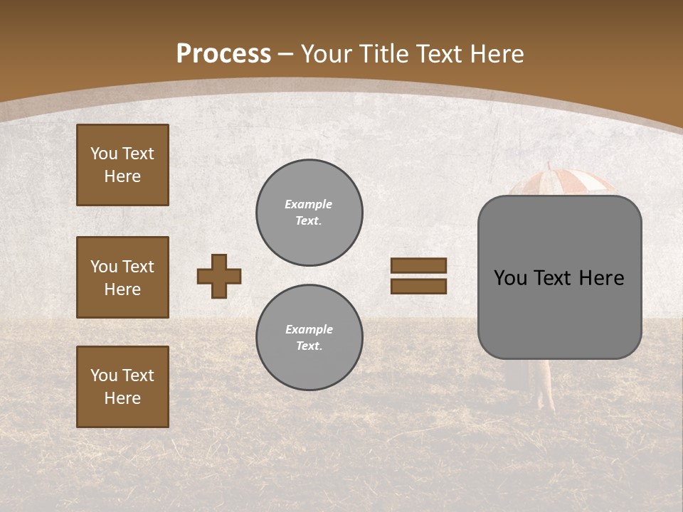 Beauty Red Haired Suitcase PowerPoint Template