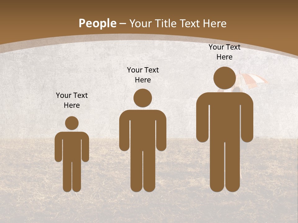 Beauty Red Haired Suitcase PowerPoint Template