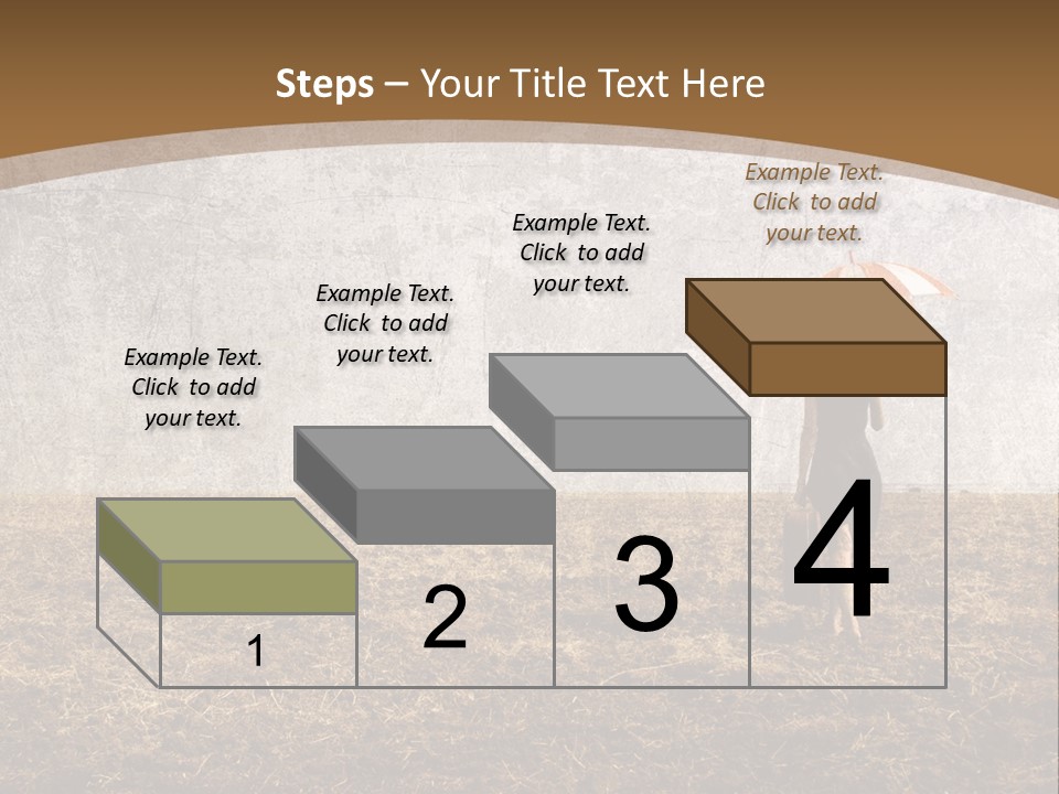 Beauty Red Haired Suitcase PowerPoint Template