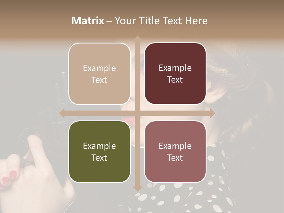 Young Glamorous Hairstyle PowerPoint Template