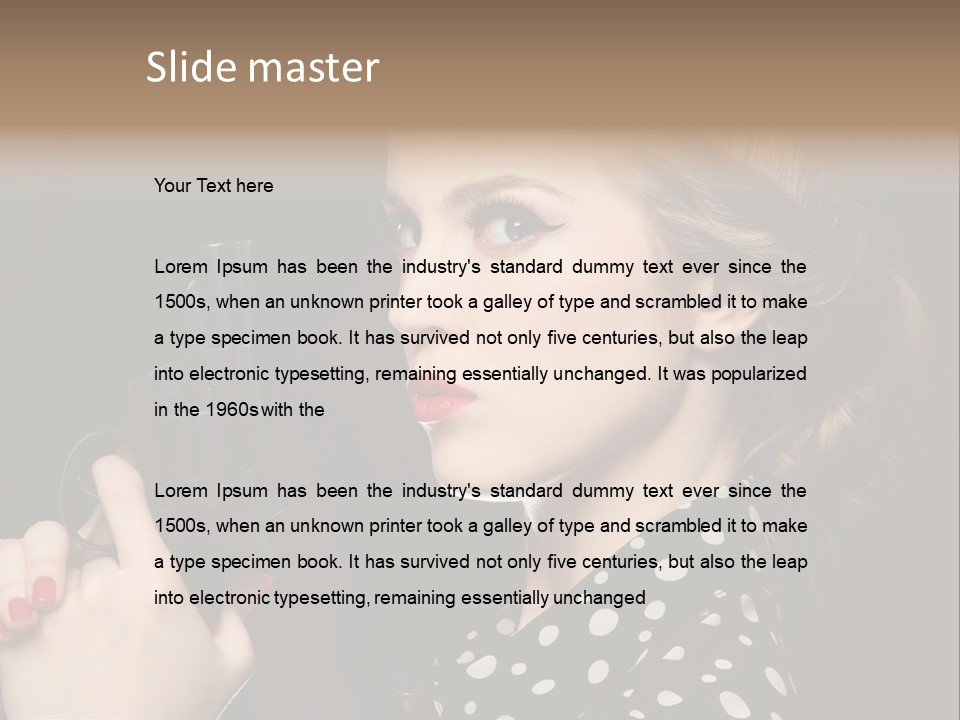 Young Glamorous Hairstyle PowerPoint Template