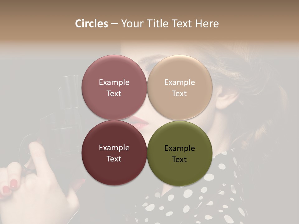 Young Glamorous Hairstyle PowerPoint Template