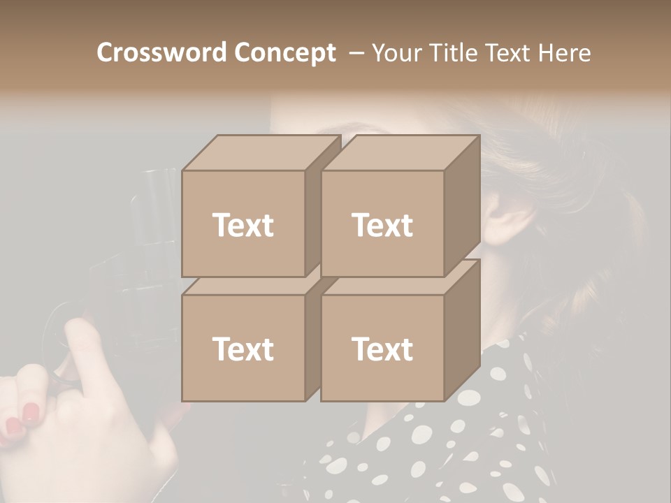 Young Glamorous Hairstyle PowerPoint Template