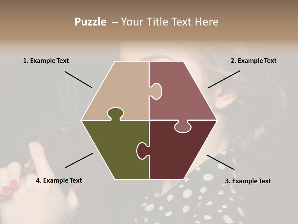 Young Glamorous Hairstyle PowerPoint Template