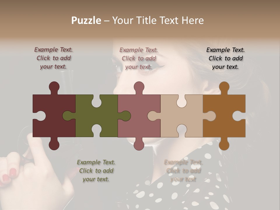 Young Glamorous Hairstyle PowerPoint Template