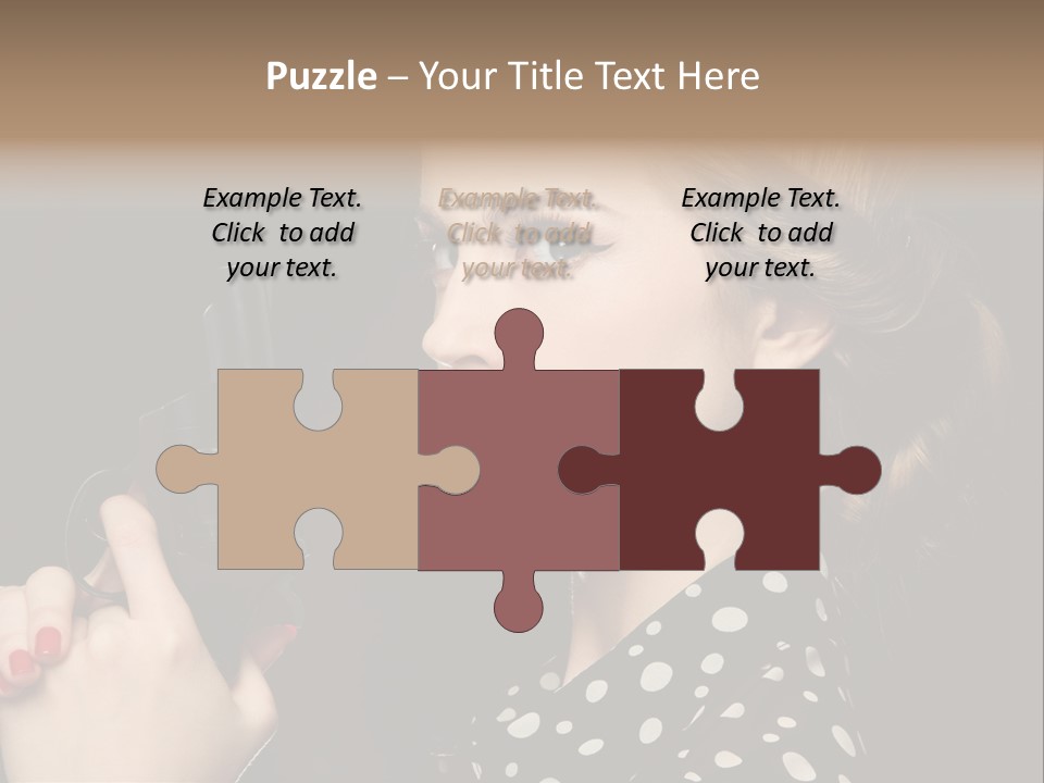 Young Glamorous Hairstyle PowerPoint Template