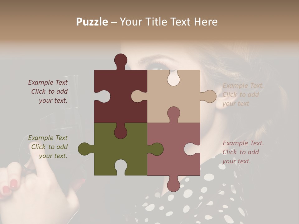 Young Glamorous Hairstyle PowerPoint Template