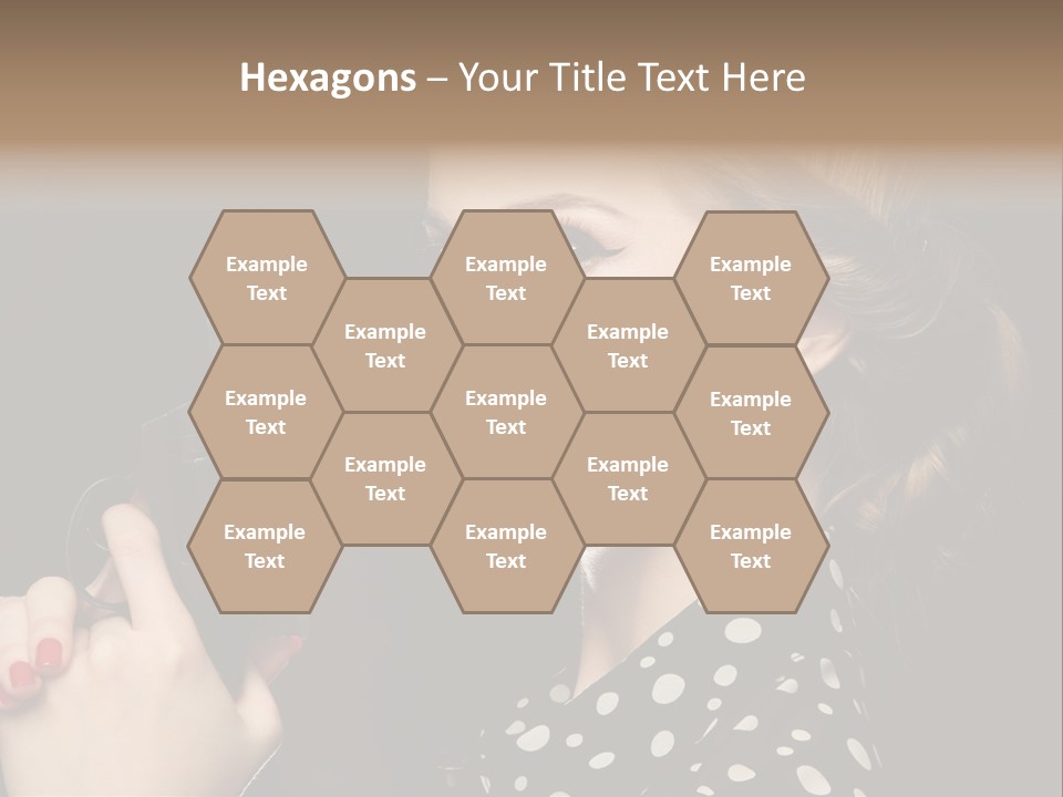 Young Glamorous Hairstyle PowerPoint Template