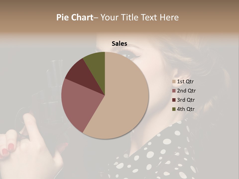 Young Glamorous Hairstyle PowerPoint Template