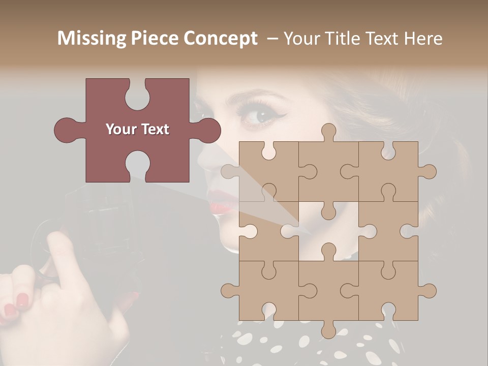 Young Glamorous Hairstyle PowerPoint Template