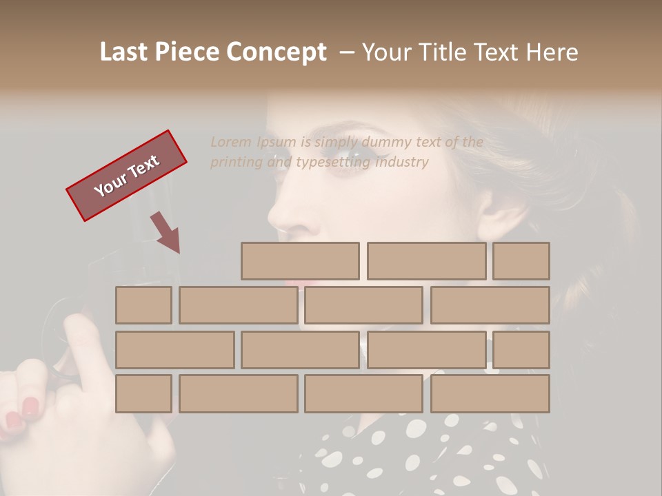 Young Glamorous Hairstyle PowerPoint Template