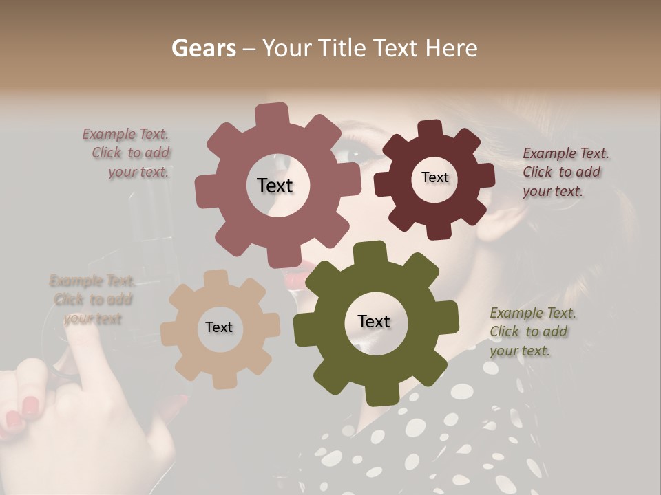 Young Glamorous Hairstyle PowerPoint Template