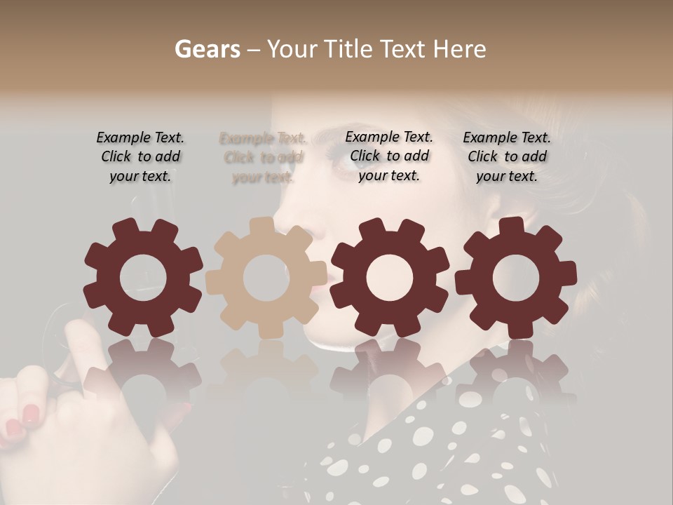 Young Glamorous Hairstyle PowerPoint Template