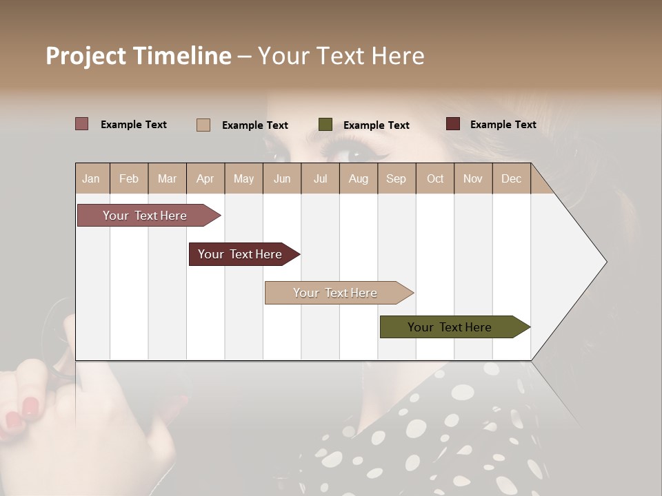 Young Glamorous Hairstyle PowerPoint Template