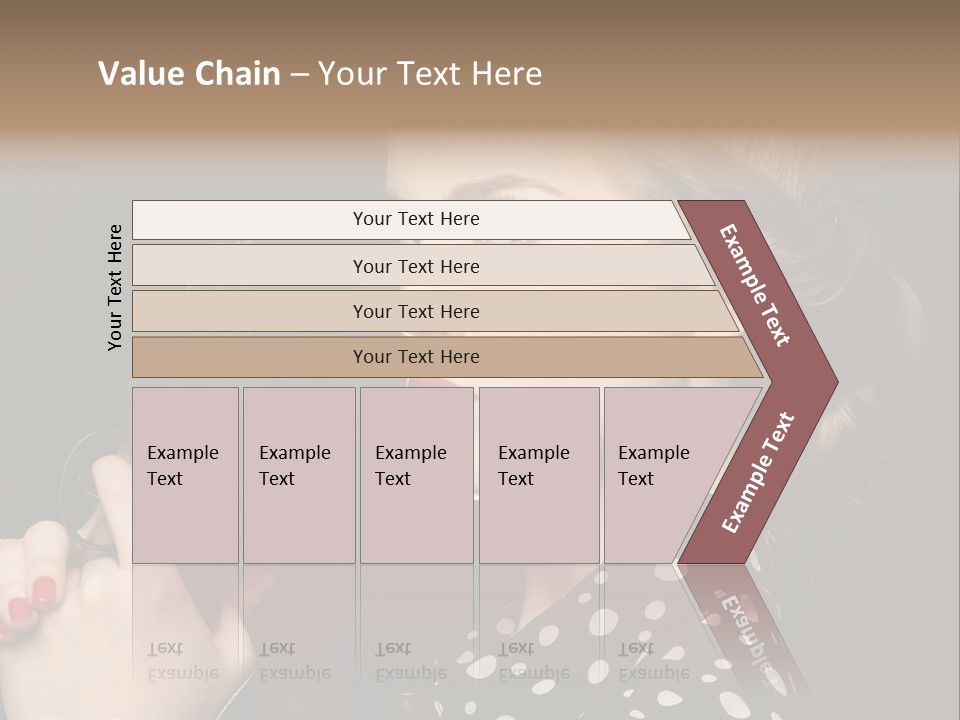 Young Glamorous Hairstyle PowerPoint Template