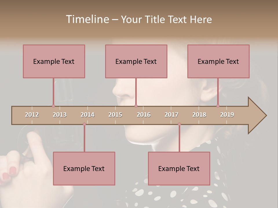 Young Glamorous Hairstyle PowerPoint Template