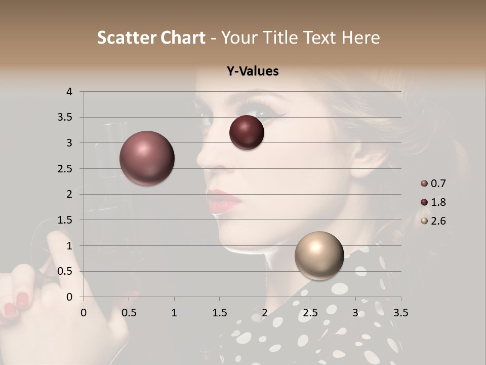 Young Glamorous Hairstyle PowerPoint Template