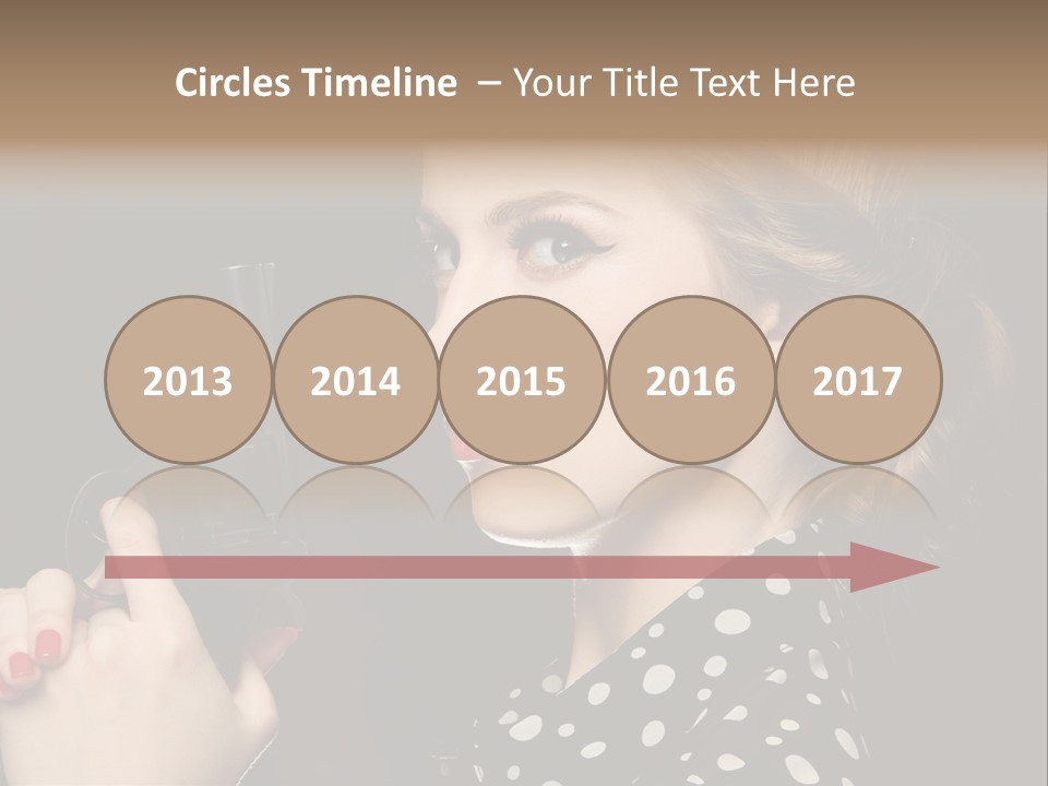 Young Glamorous Hairstyle PowerPoint Template