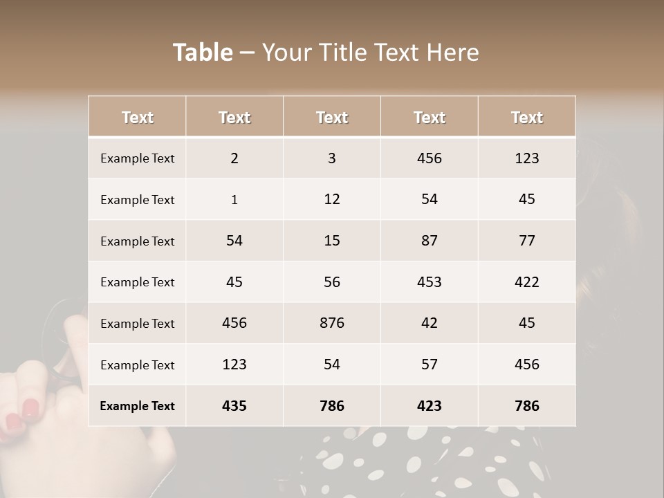 Young Glamorous Hairstyle PowerPoint Template