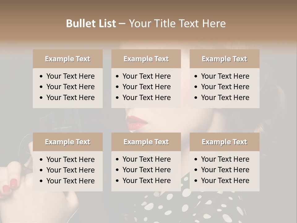 Young Glamorous Hairstyle PowerPoint Template