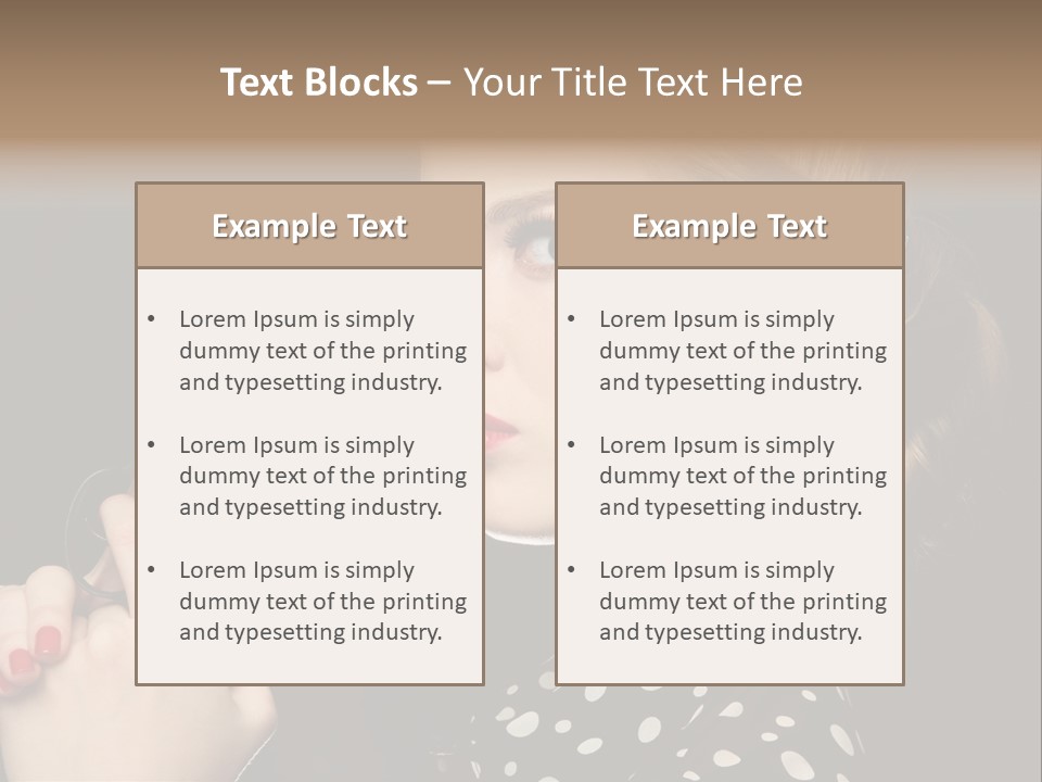 Young Glamorous Hairstyle PowerPoint Template