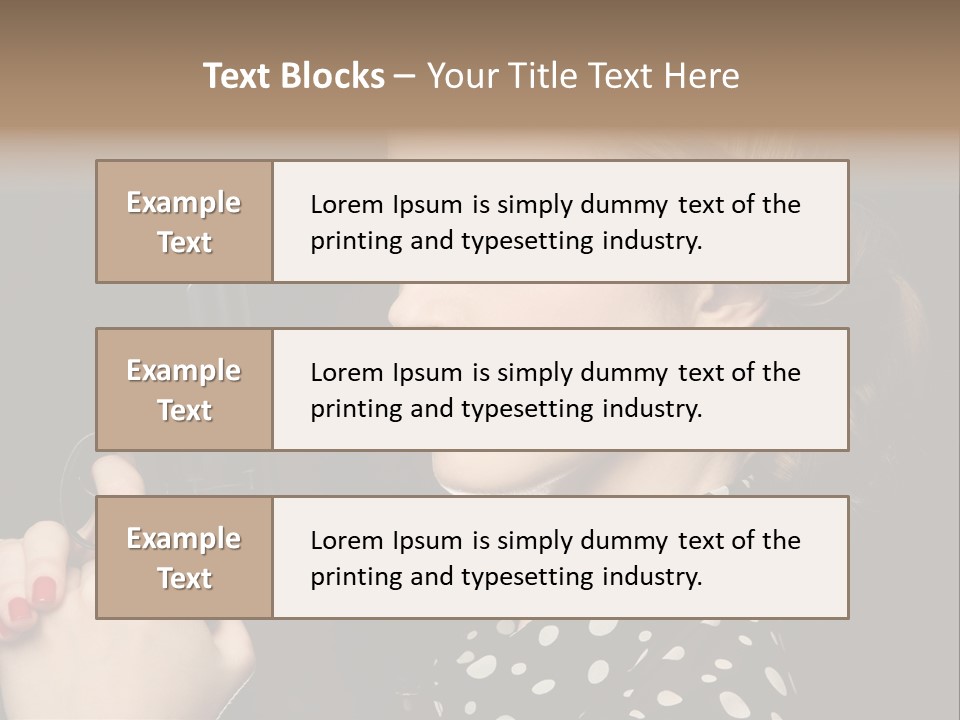 Young Glamorous Hairstyle PowerPoint Template