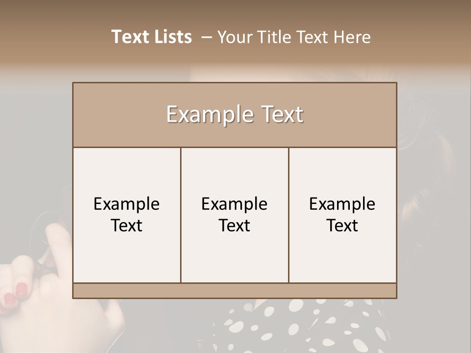 Young Glamorous Hairstyle PowerPoint Template