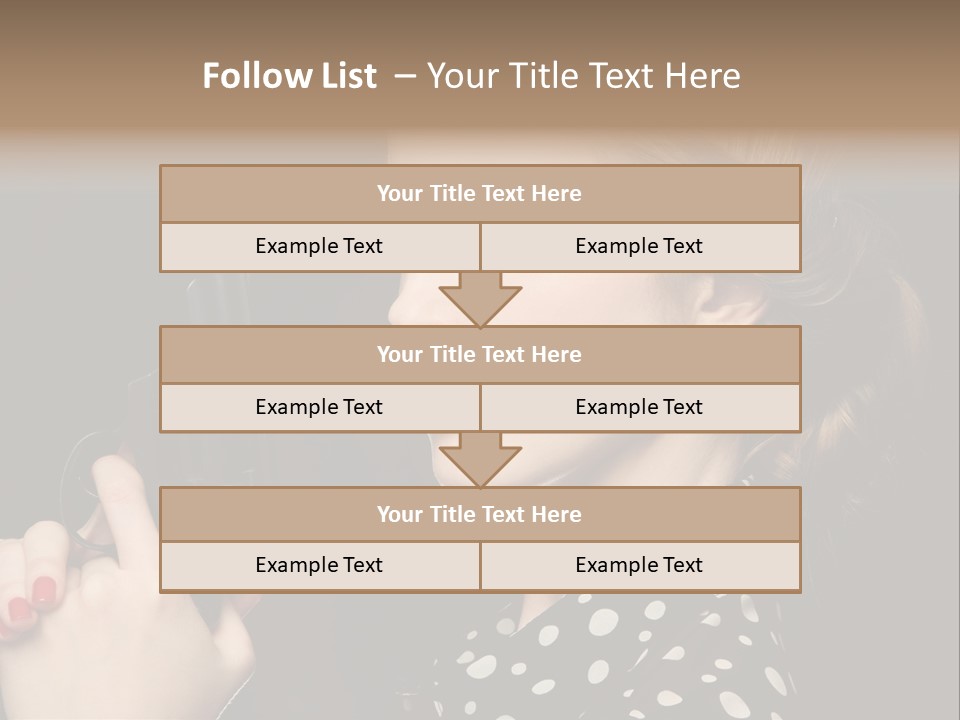 Young Glamorous Hairstyle PowerPoint Template